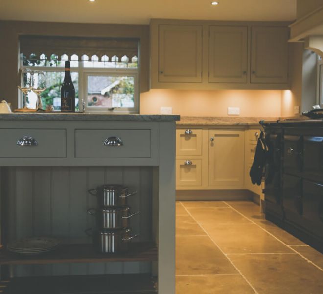 grey kitchen storage