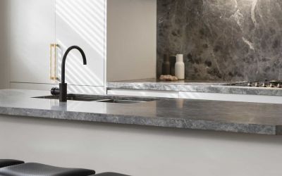 grey marble kitchen counter