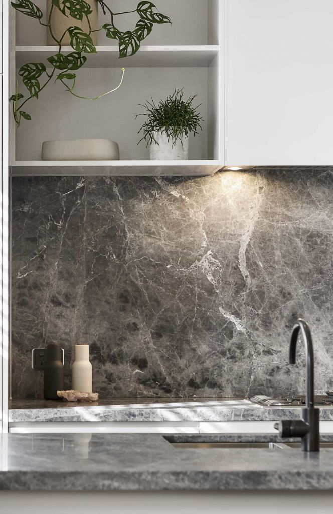 grey marble kitchen tiles